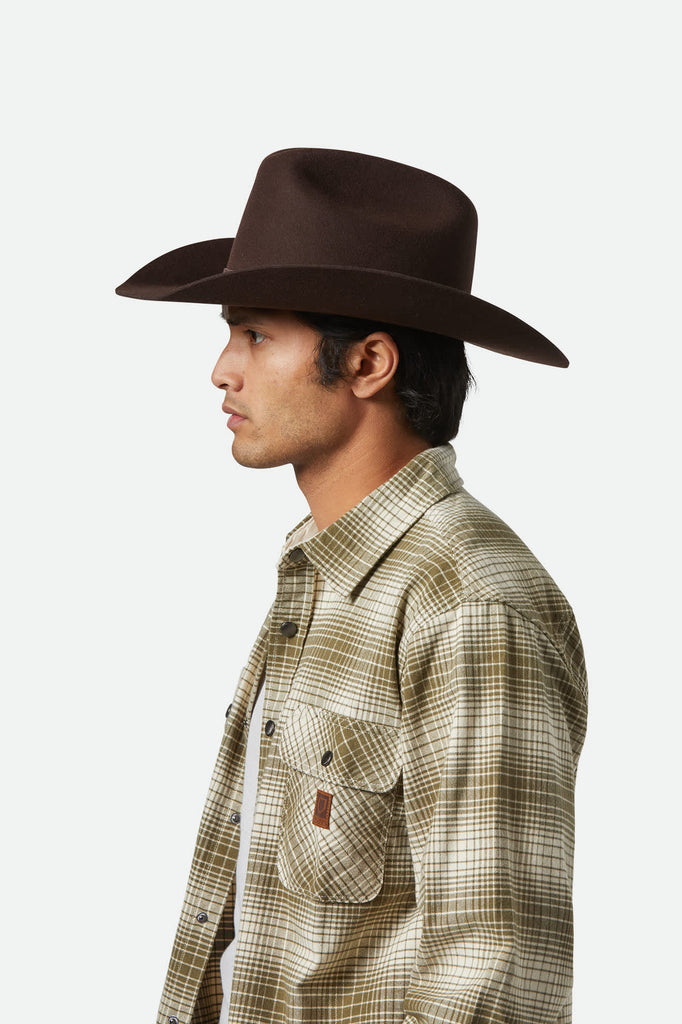 Unisex Laredo Cowboy Hat in the color Dark Brown - Men's Side View