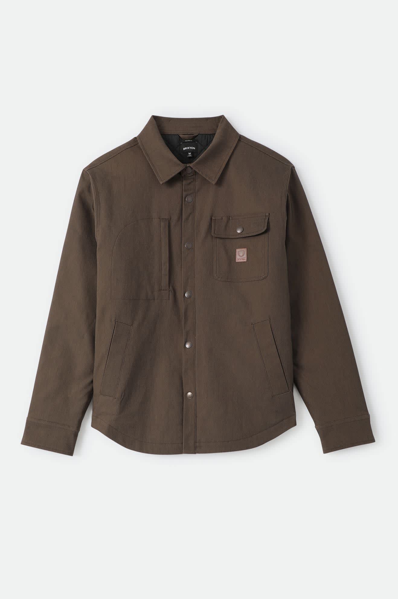 Men's Builders Stretch Lined Jacket in the color Earth - Front Product Laydown Image