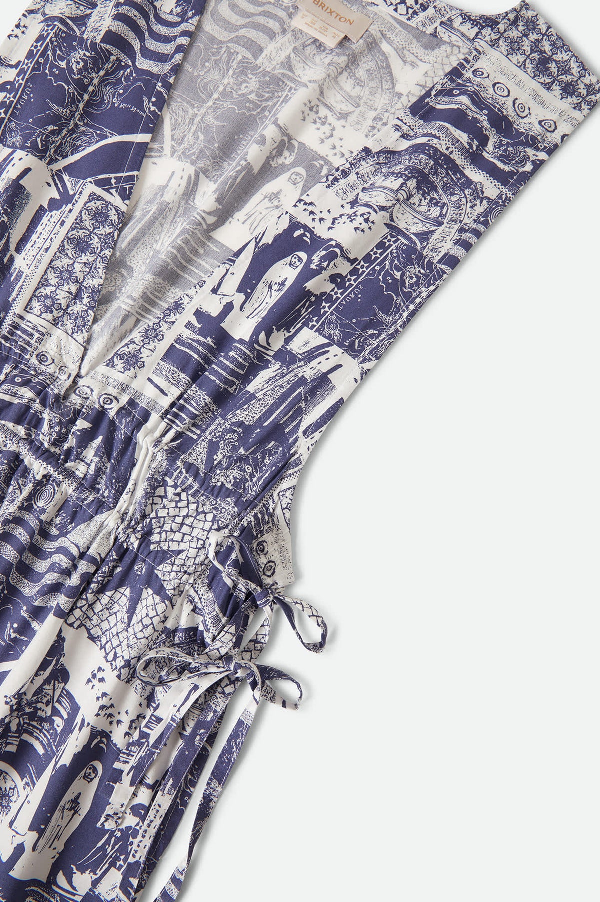 Women's The Bells Dress in the color Navy/White Collage - Additional Laydown image