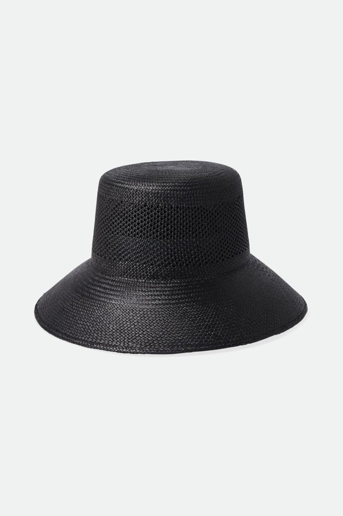 Brixton Lopez Panama Straw Bucket Hat - Coronado Black