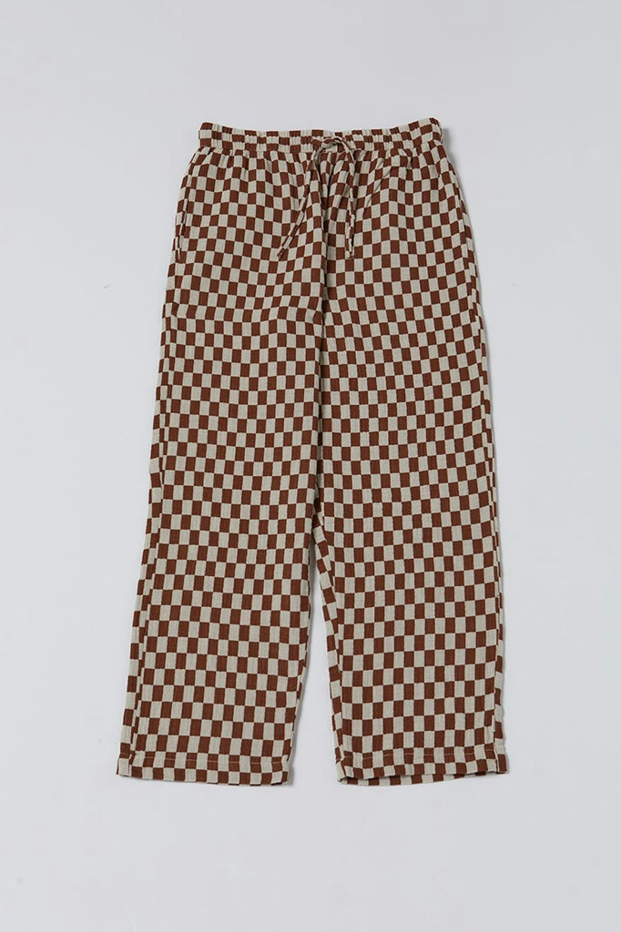 Brixton Mykonos Small Check Pant - Sepia