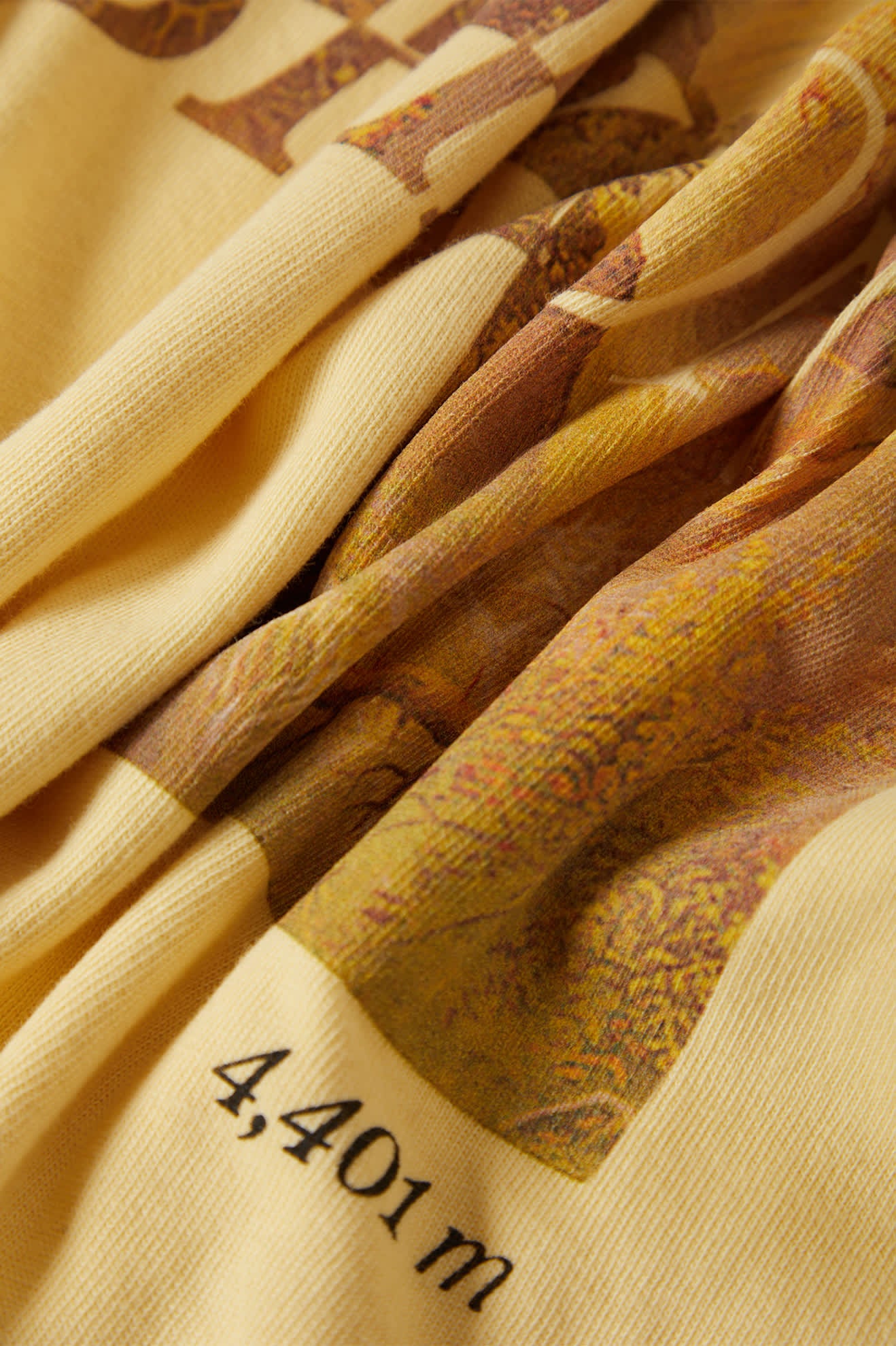 Women's Rocky Mountain Oversized Boyfriend T-Shirt in the color Celestial Yellow - Additional Laydown image