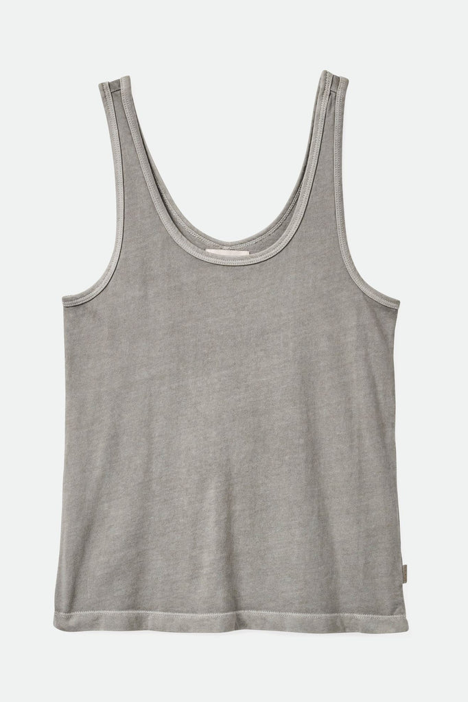 Brixton Women's Carefree Organic Garment Dyed Scoop Neck Tank - Washed Black | Profile