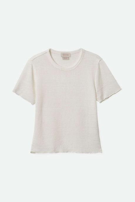 Brixton Women's Sheer S/S Knit Top - Off White | Main