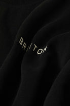 Men's Embroidered Heavyweight Oversized Crew in the color Black - Additional Laydown image
