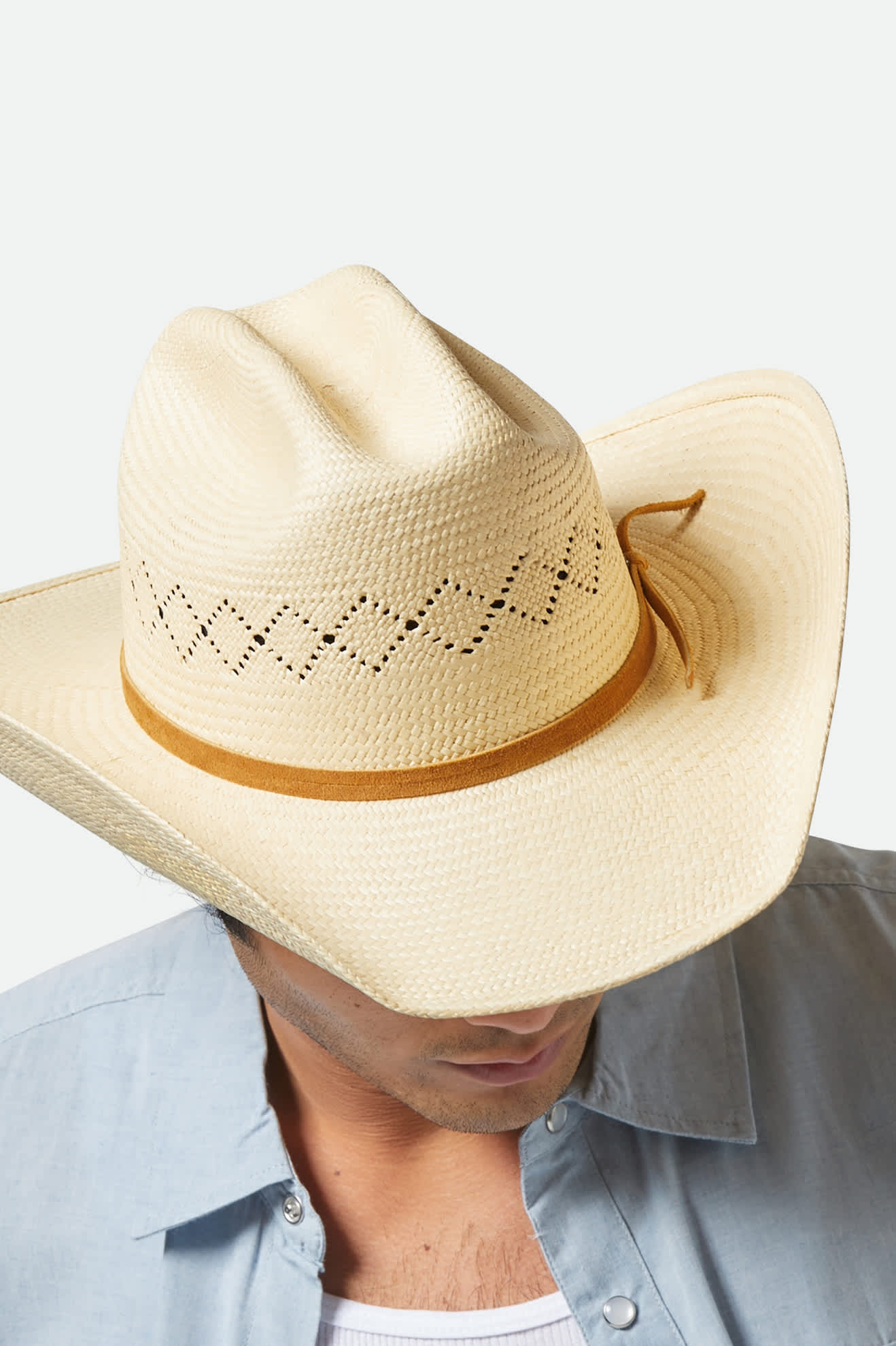 Unisex Laredo Panama Straw Cowboy Hat in the color Catalina Sand - Additional Fit image