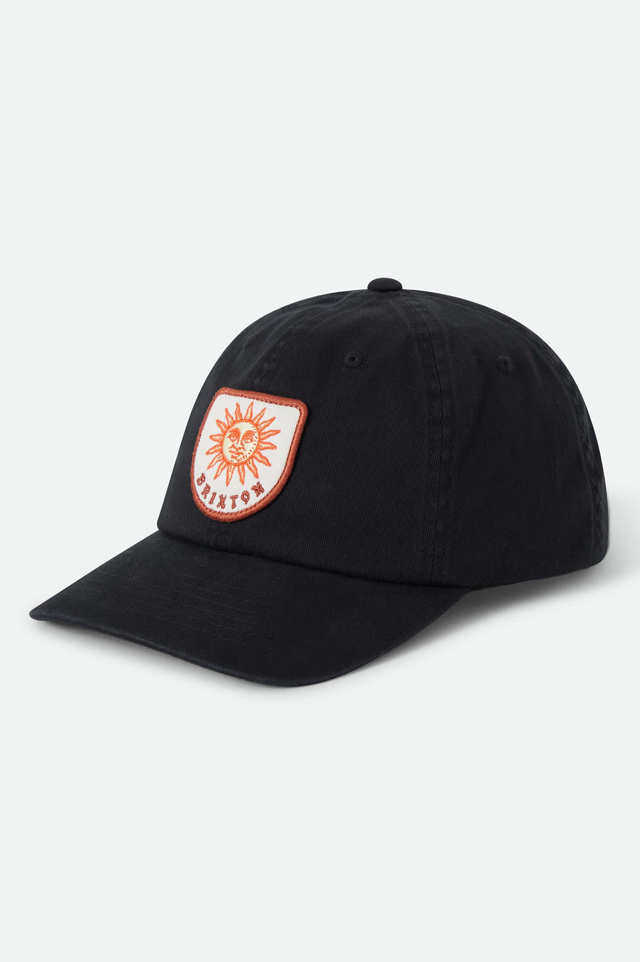 Unisex Sunny Days Alpha Snapback in the color Black - Front Product Laydown Image