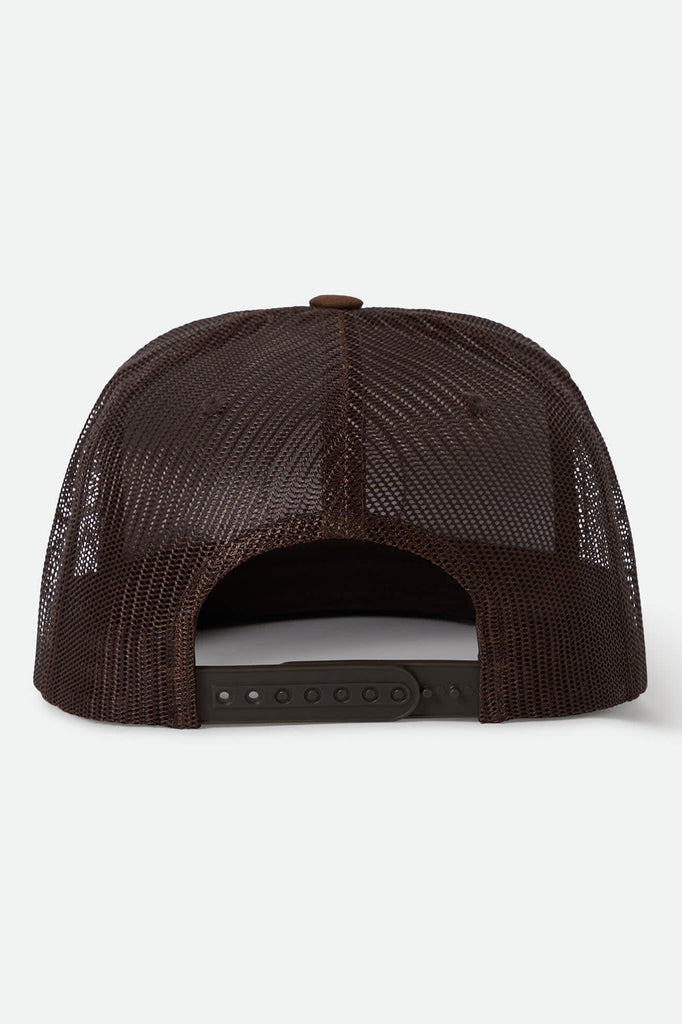 Unisex Oath Trucker Hat in the color Pinecone Brown/Pinecone Brown - Back Style View