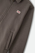 Men's Trademark Zip Flannel Jacket in the color Heather Grey - Additional Laydown image