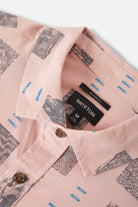 Men's Cru Print Short Sleeve Shirt in the color Silver Pink/Photo - Additional Laydown image
