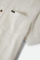Men's Charter Slub Short Sleeve Shirt in the color Off White - Additional Laydown image