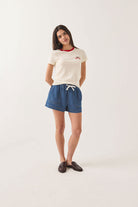 Women's Everyday Women's Short in the color Medium Chambray - Women's Front Fit Image