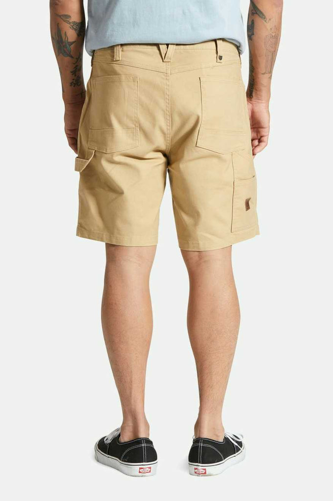 Men's Back Fit Image | Builders Carpenter Stretch Short - Sand