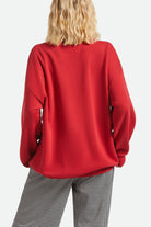 Women's Coors Light Caster Crew in the color Coors Red - Women's Back View