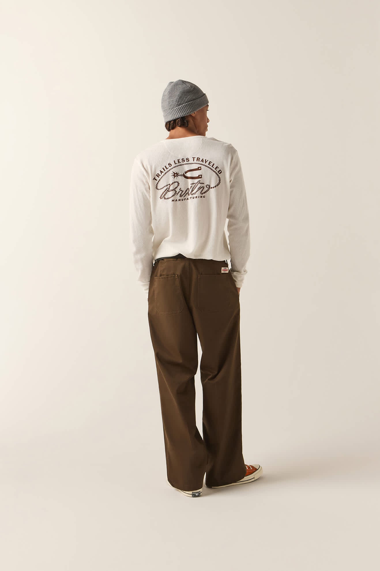 Men's Trails Waffle Knit Top in the color Off White - Additional Fit image