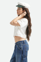 Women's Seaside Eyelet Top in the color Off White Eyelet - Women's Side View