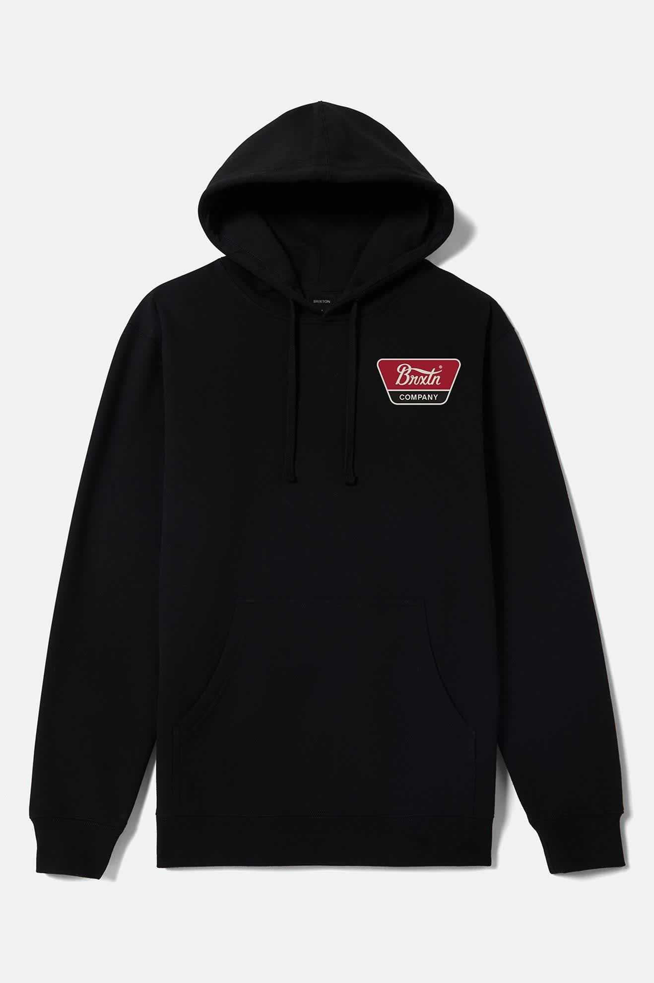 Men's Linwood Hood in the color Black/Adrenaline Rush/Off White - Front Product Laydown Image