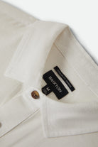 Men's Charter Slub Short Sleeve Shirt in the color Off White - Additional Laydown image