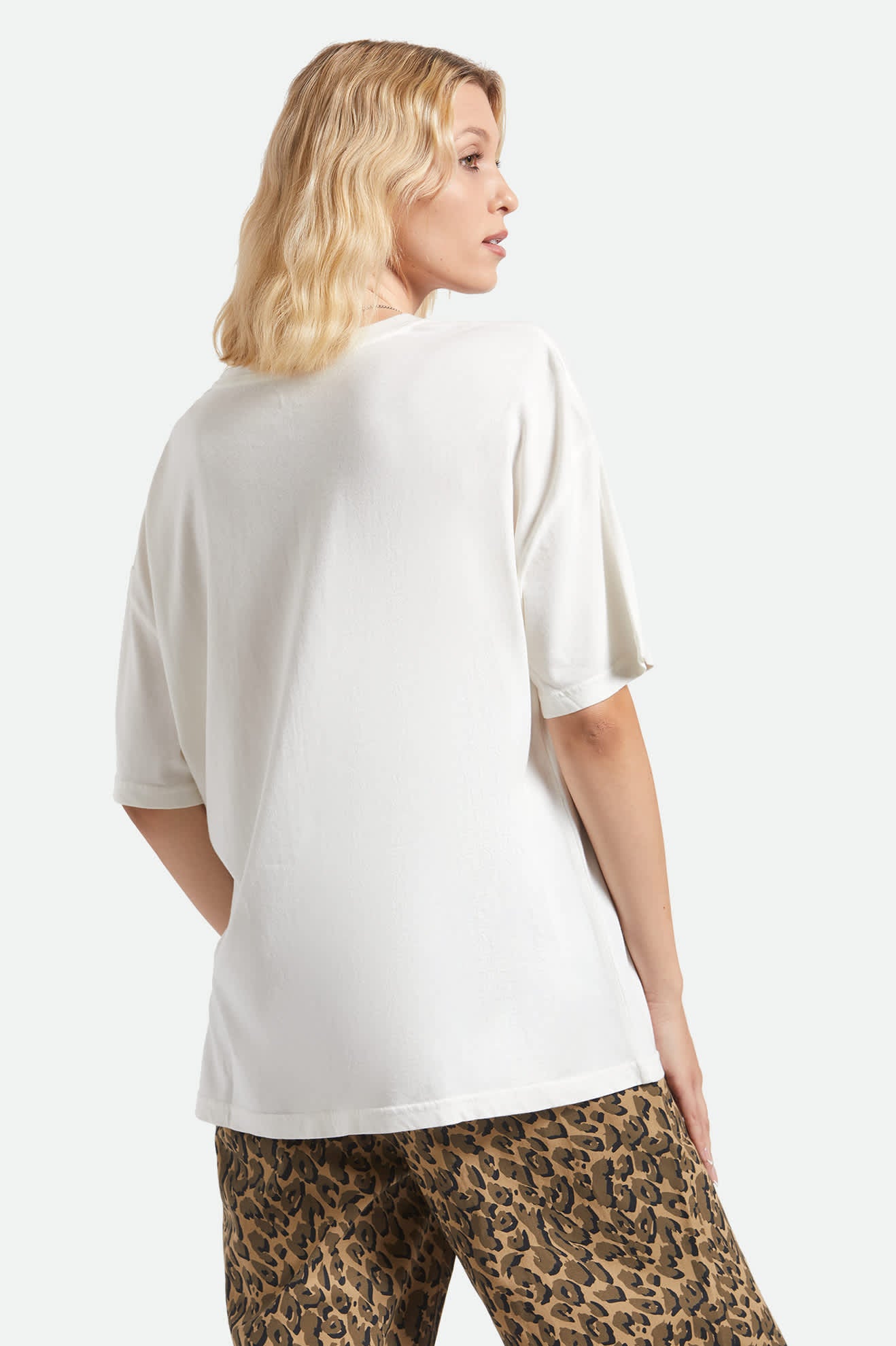 Women's World Champion Oversized Boyfriend T-Shirt in the color Off White - Women's Side View