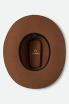 Unisex Prescott Brick Top Cowboy Hat in the color Toffee - Additional Laydown image