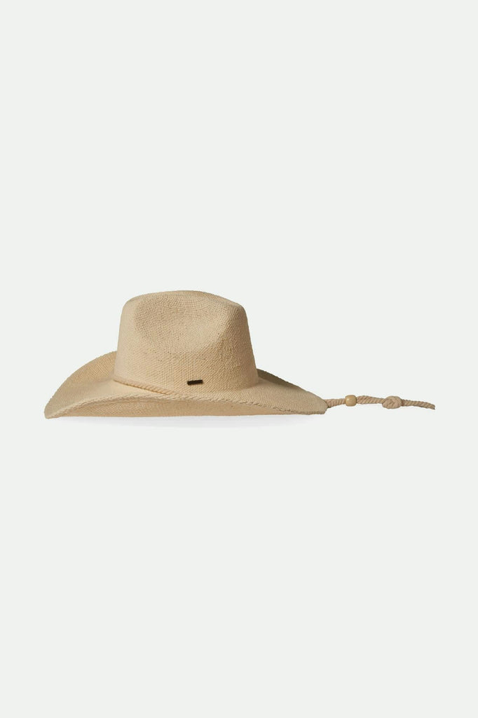 Women's Austin Straw Cowboy Hat in the color Bone - Additional Laydown image