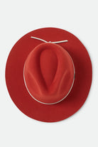 Unisex Wesley Fedora in the color Red Earth/Wax Paper - Additional Laydown image