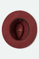 Unisex Wesley Fedora in the color Dark Brick/Dark Brick - Additional Laydown image