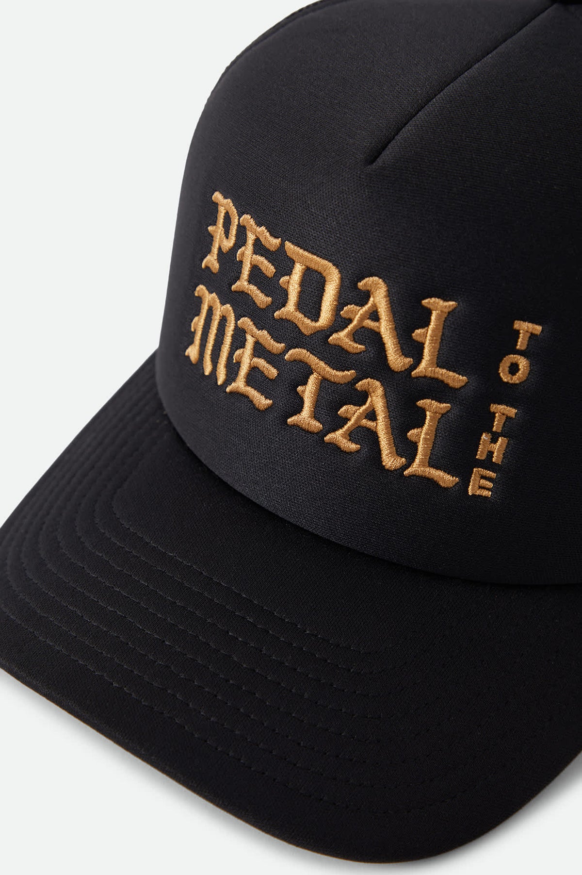 Unisex Metal Trucker Hat in the color Black - Additional Laydown image