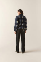 Women's Delilah Sherpa Jacket in the color Classic Navy Plaid - Additional Fit image