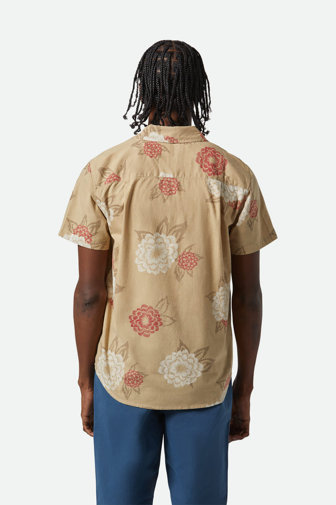 Men's Charter Print S/S Shirt in the color Cream/Painterly Floral - Men's Back View