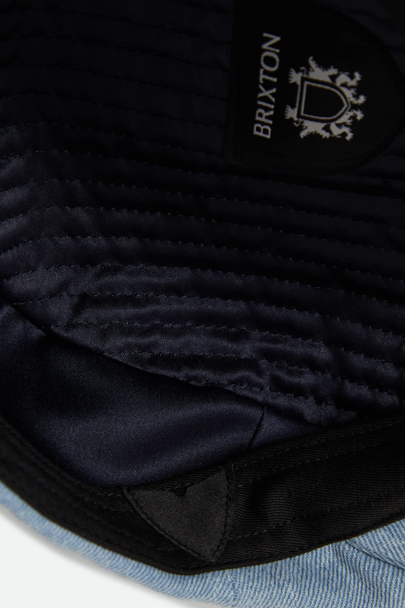 Unisex Brood Newsboy Cap in the color Light Indigo Wash - Additional Laydown image