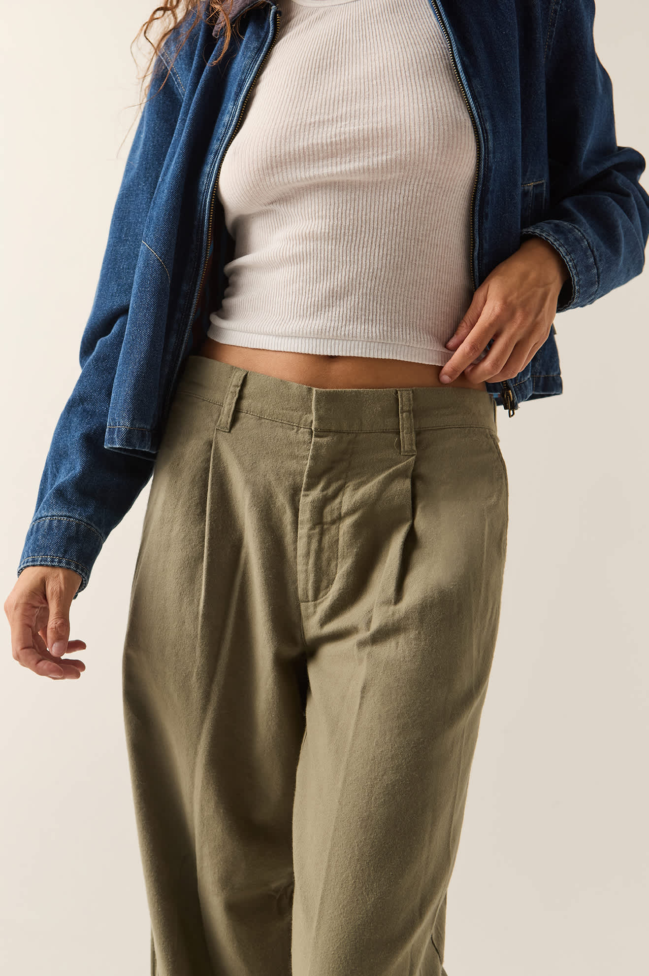Women's Service Trouser Pant in the color Olive Surplus - Additional Fit image