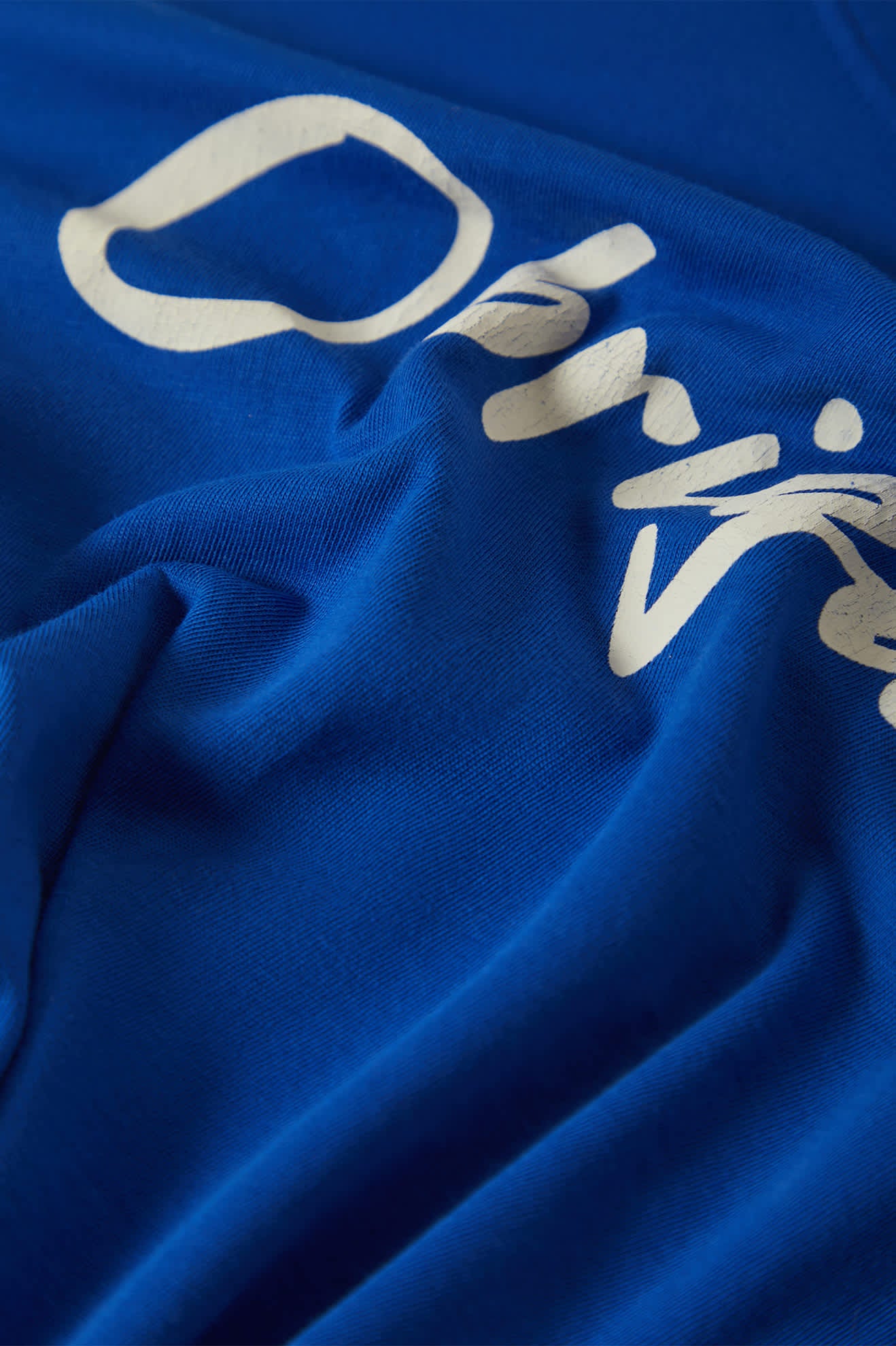 Women's Thank You Slim Crew T-Shirt in the color Sunrise Blue - Additional Laydown image