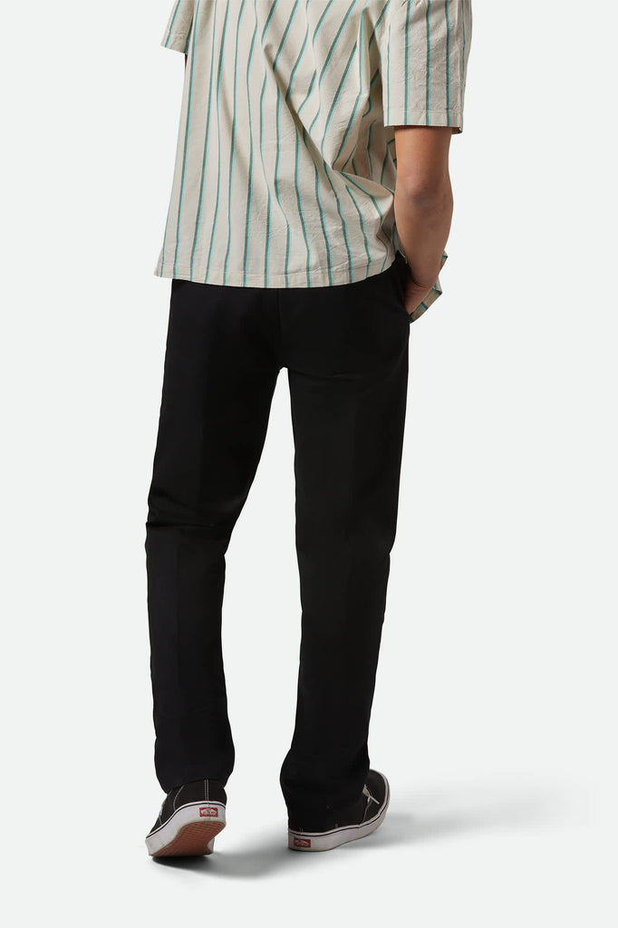 Men's Choice Chino Regular Pant in the color Black - Men's Back View