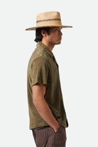 Unisex Cohen Straw Cowboy Hat in the color Tan/Black - Additional Fit image