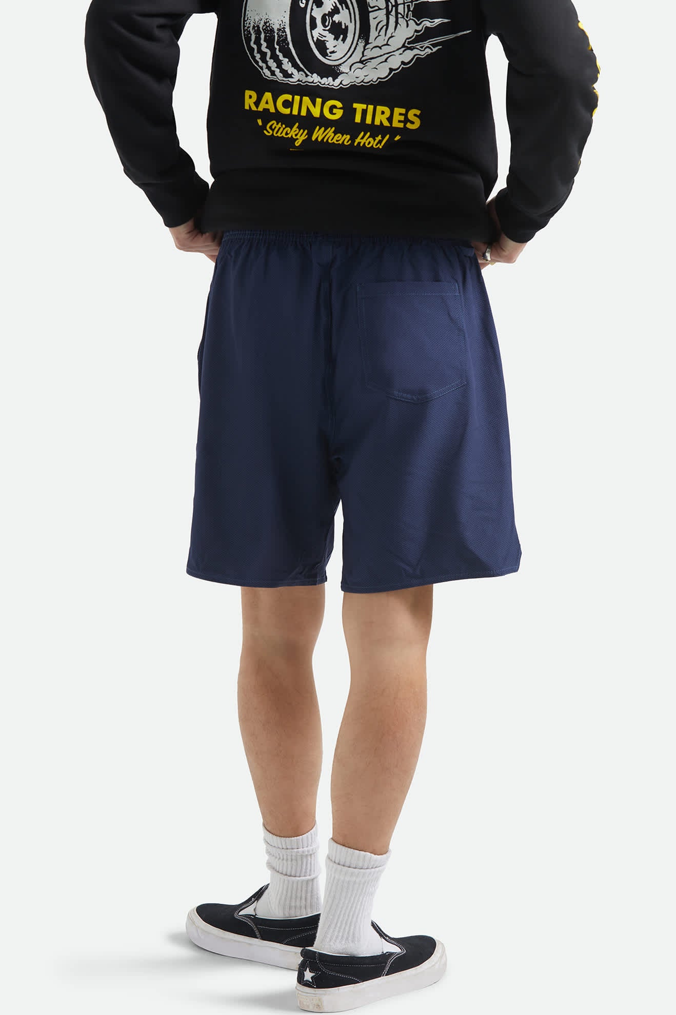 Men's Journey Active Short in the color Midnight Blue - Men's Back View
