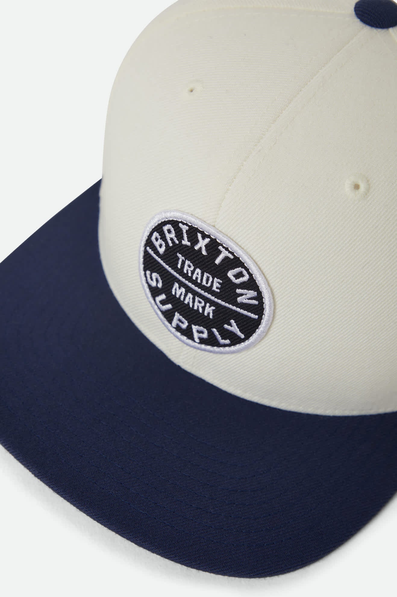 Unisex Oath III Snapback in the color Off White/Midnight Blue - Additional Laydown image