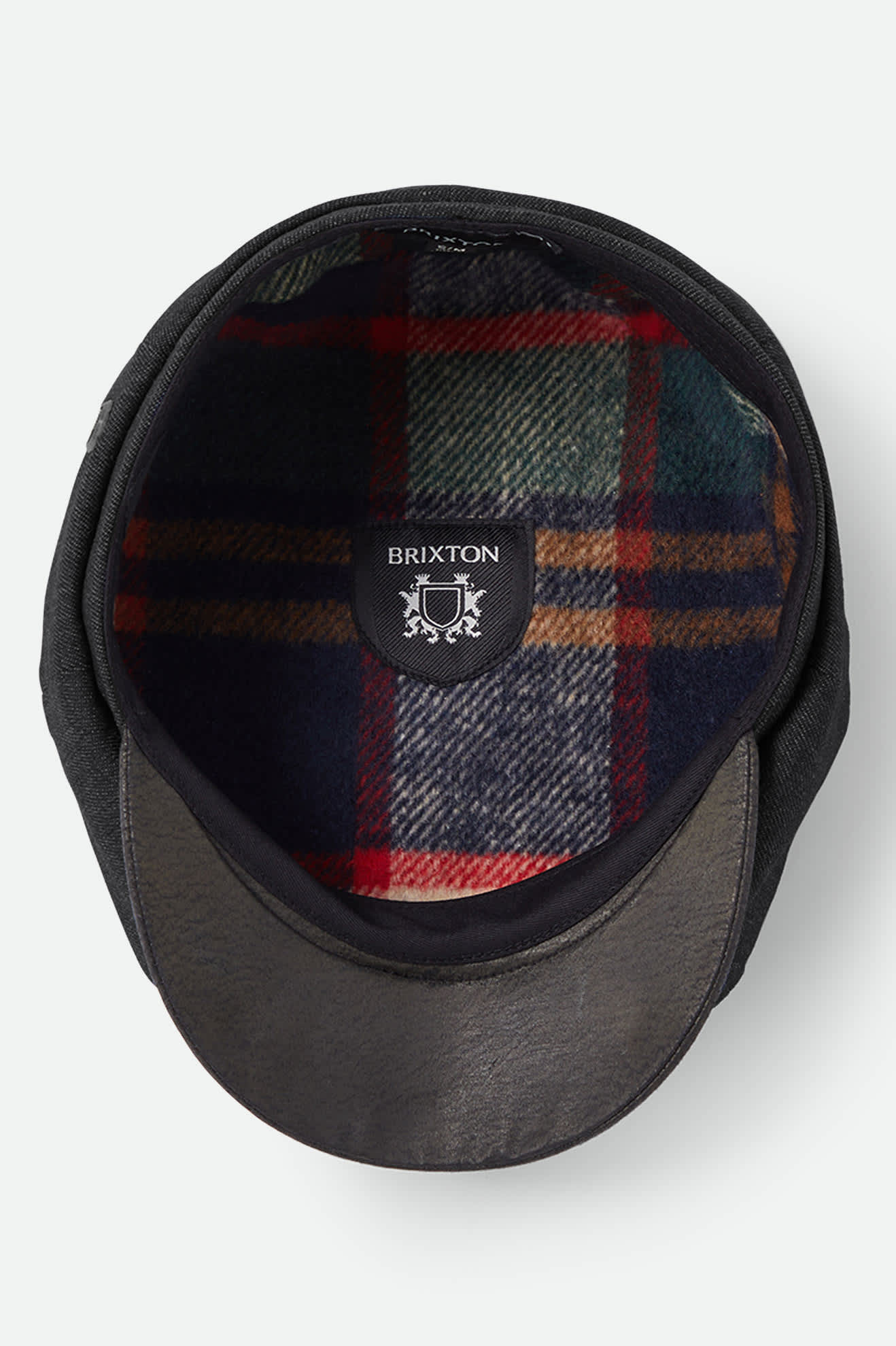 Unisex Brood Baggy Flannel Snap Cap in the color Black Denim/Black - Additional Laydown image
