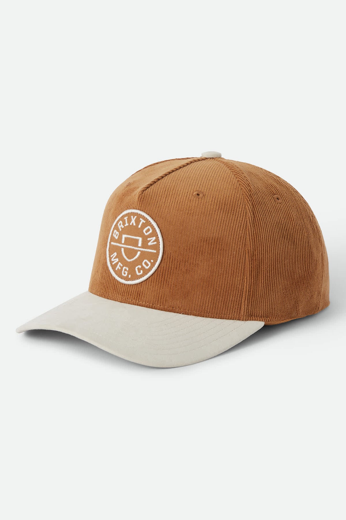 Unisex Crest Snapback in the color Dusted Ochre/Whitecap - Front Product Laydown Image