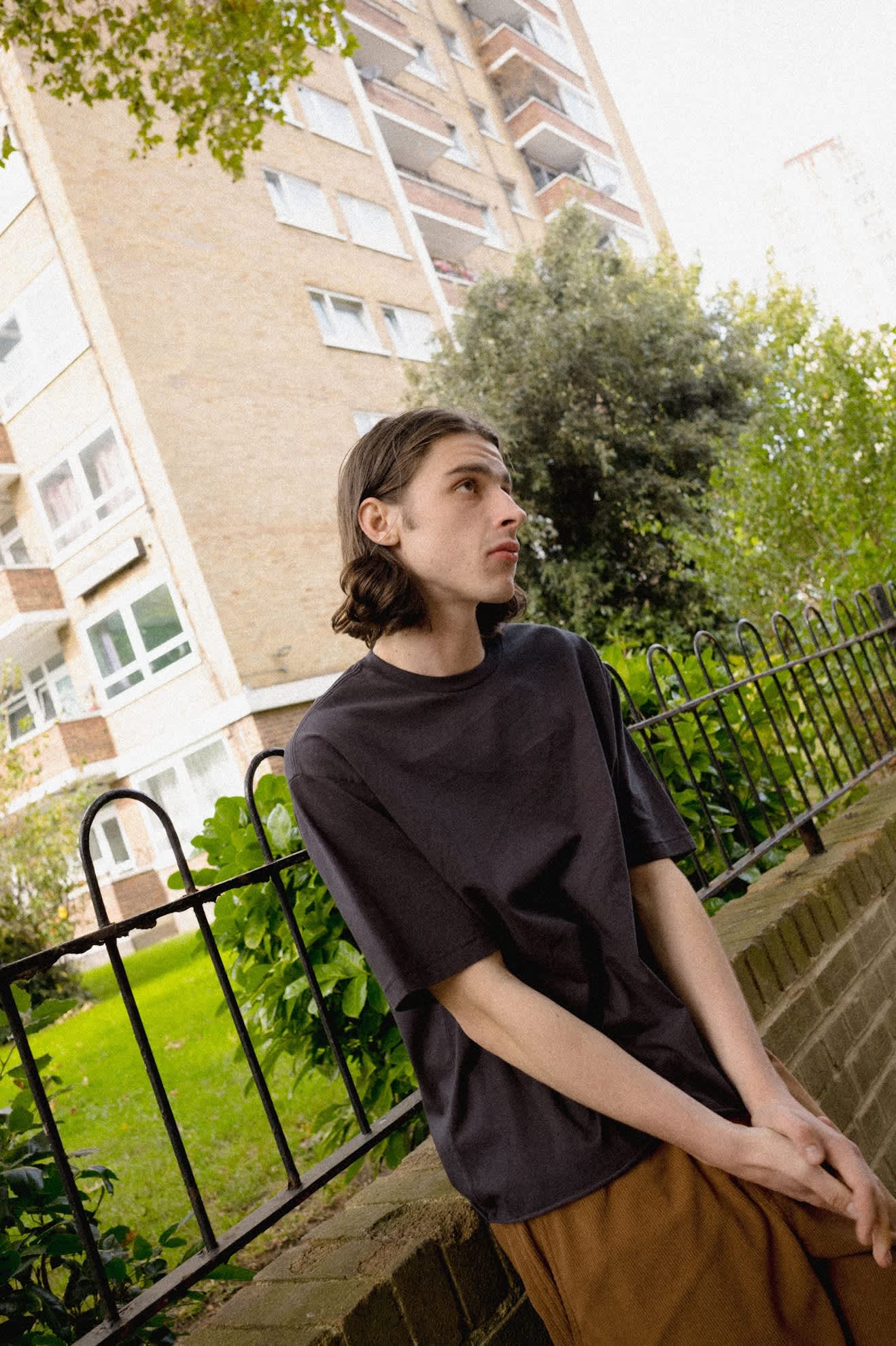 Men's Brixton Baseline Relaxed T-Shirt in the color Black - Men's Lifestyle 2.0