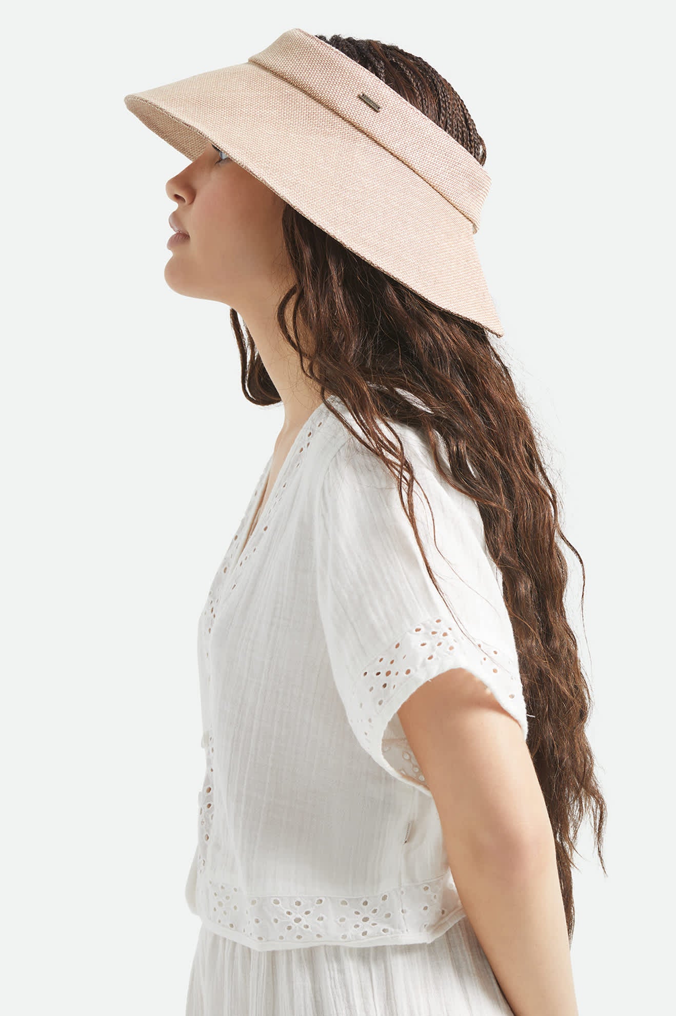 Women's Jasmine Packable Visor in the color Italian Clay/Natural - Women's Side View