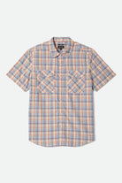 Men's The Breezy Wayne Short Sleeve Shirt in the color Blue Multi Plaid - Front Product Laydown Image