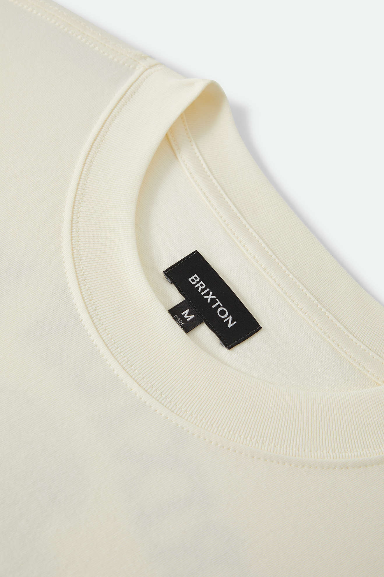 Men's Ogle Boxy T-Shirt in the color Cream - Additional Laydown image