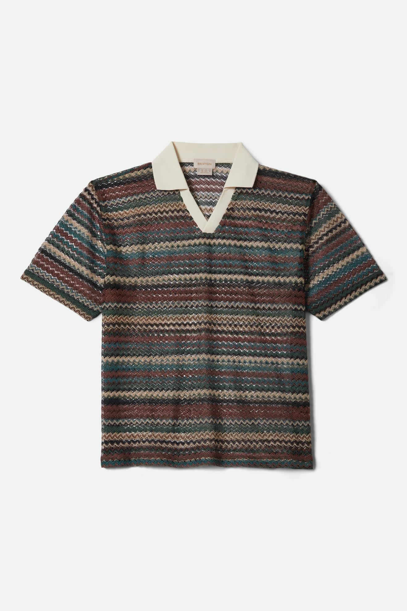 Women's Varsity T-Shirt in the color Multi Retro Stripe - Front Product View
