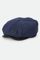 Unisex Brood Baggy Flannel Snap Cap in the color Black Denim/Black - Front Product Laydown Image