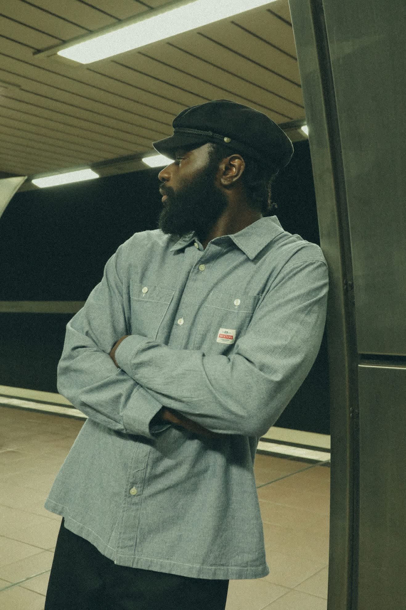 Men's Trademark Long Sleeve Shirt in the color Blue Chambray Micro Stripe - Men's Lifestyle 3.0