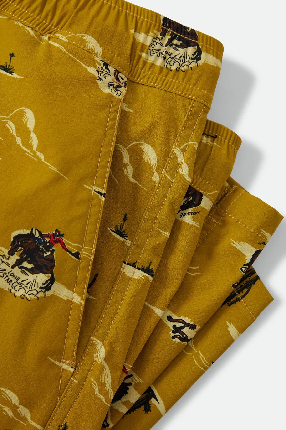 Men's Everyday Stretch Hybrid Short 7" in the color Texas Gold Lone Star - Additional Laydown image