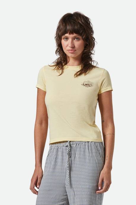 Women's Good Times Fitted Crew T-Shirt in the color Panna Cotta - Women's Featured View