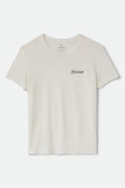 Women's Pinned Slim Crew T-Shirt in the color Off White - Front Product Laydown Image