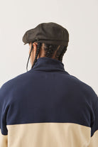Unisex Brood Baggy Flannel Snap Cap in the color Black Denim/Black - Men's Back View